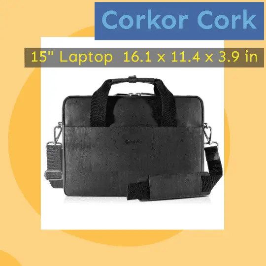 Corkor Cork Briefcase for Men Vegan messanger b ag