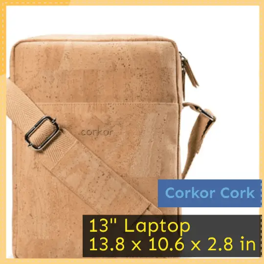 Corkor Cork Briefcase for Men Vegan