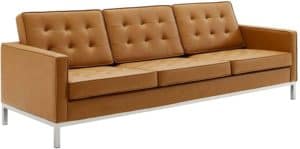 Modway Loft Tufted Button Faux Leather- best vegan sofa_