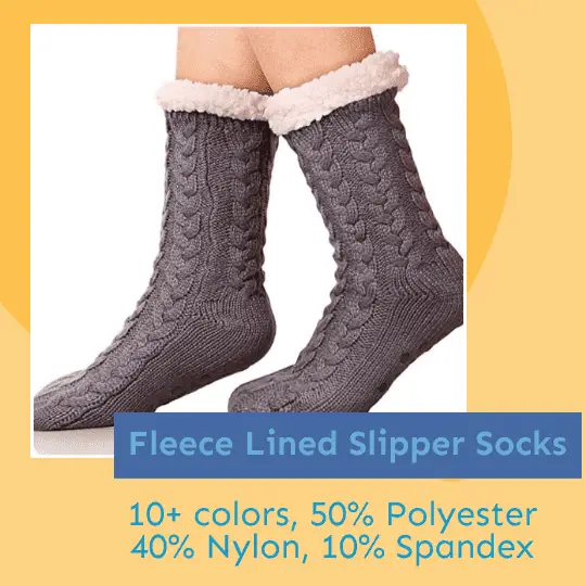 Fleece-Lined Slipper Socks