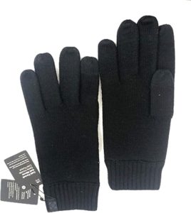 LULULEMON COLD PURSUIT KNIT GLOVES - BLK - vegan gloves