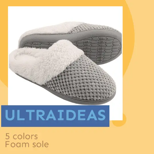 ULTRAIDEAS Comfort Fleece Memory Foam Slippers